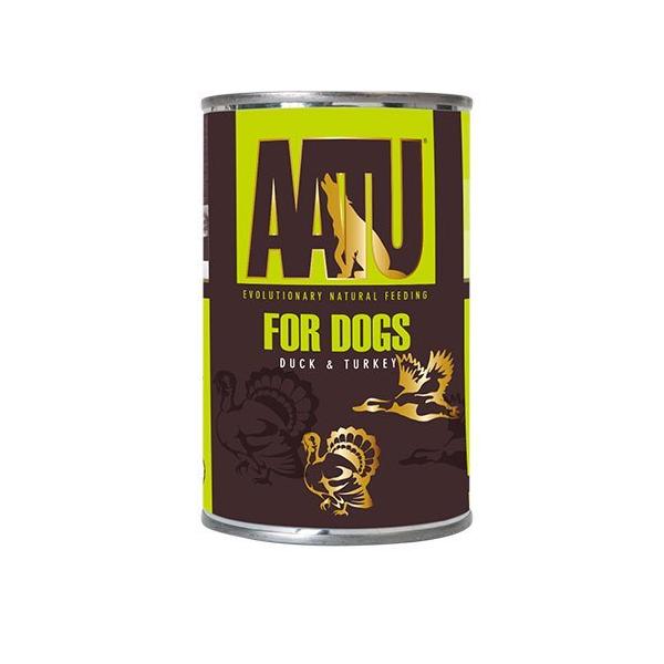 ★数量限定クーポン★AATU（アートゥー）　ドッグ　ダック ＆ ターキー　400g 缶【ドッグフード/グレインフリー/ペットフード/ウェットフード/穀物不使用/グルテンフリー】