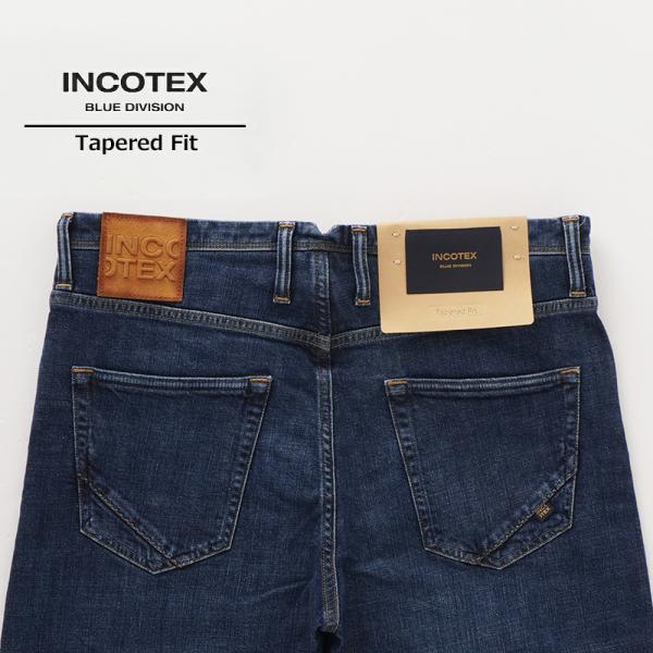 【50%OFF／定価53,900円】INCOTEX BLUE DIVISION インコテックス 国内正規品 ヴィンテージ テーパードフィット ストレッチ クロップドジーンズ 51556