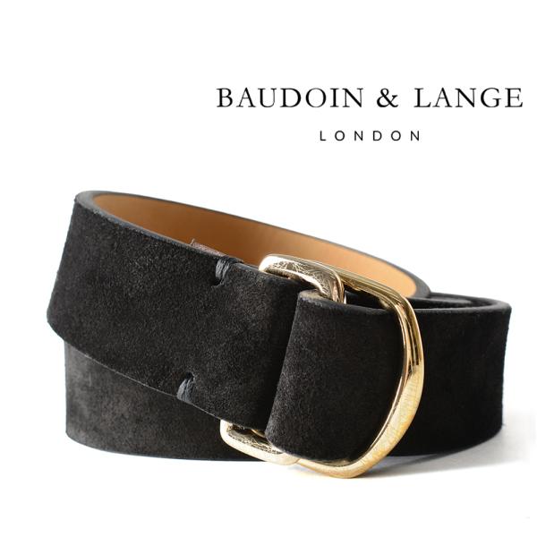 ★美品★BAUDOIN & LANGE ブラウンスエードリングベルト 100CM Baudoin&Lange（ボードインアンドランジ） BAUDOIN & LANGE スウェード