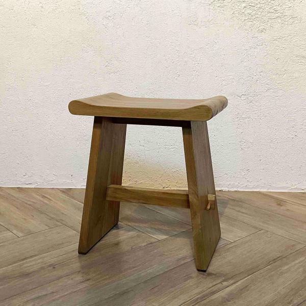 ウリン材 無垢 木製ベンチスツール Type2【ナチュラル色】 : 81jpstore