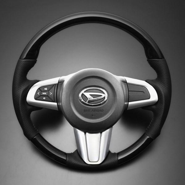 タントカスタム ステアリング LA600S/LA610S H25.10-H29.10 黒木目x