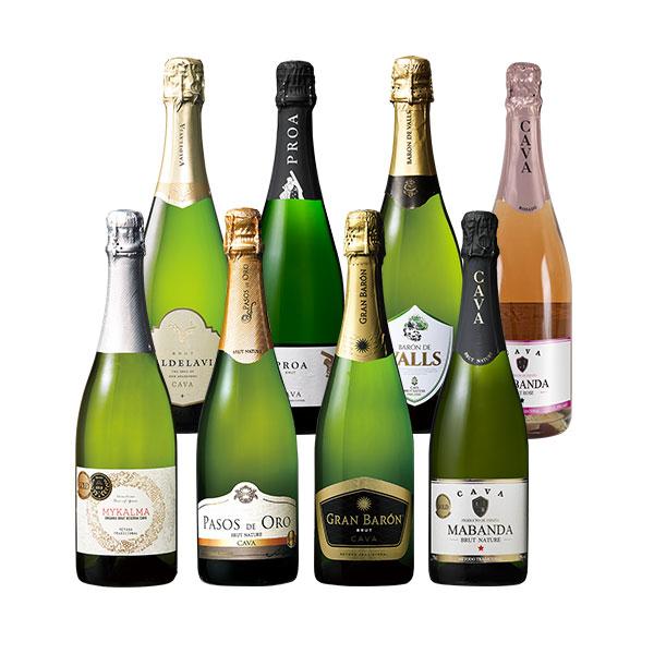 ワイン スパークリングワインセット すべてカバ!すべて辛口!すべて金賞!瓶内二次発酵製法スパークリング8本セット 第2弾  送料無料 爆買