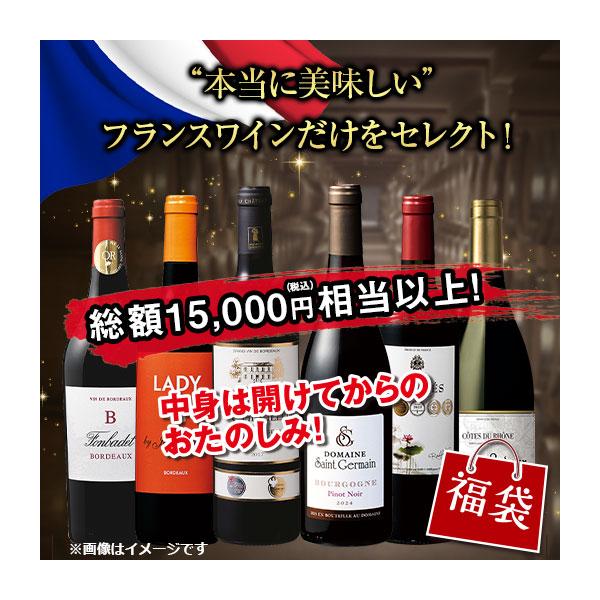 ワイン 赤ワインセット プレミアムフランス福袋6本 送料無料 福袋