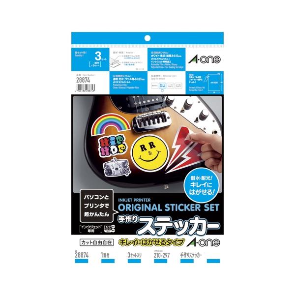 A-4906186288743 エーワン ステッカーキレイにはがせるタイプ