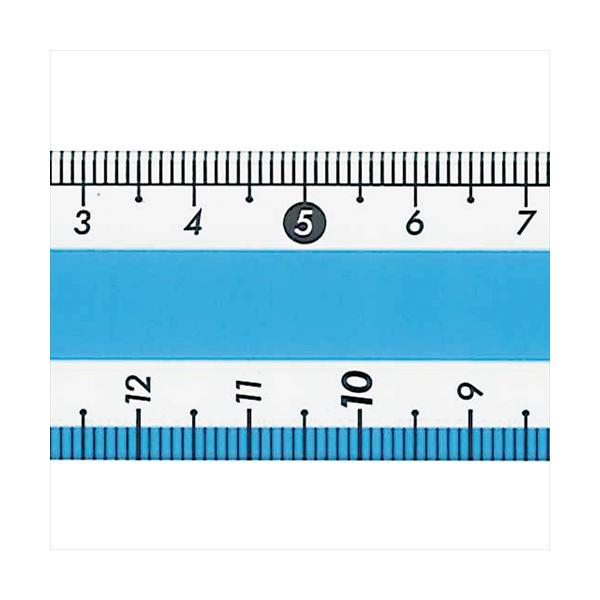 A-4963346114656 共栄プラスチック カラー直線定規　１５ｃｍ　ブルー