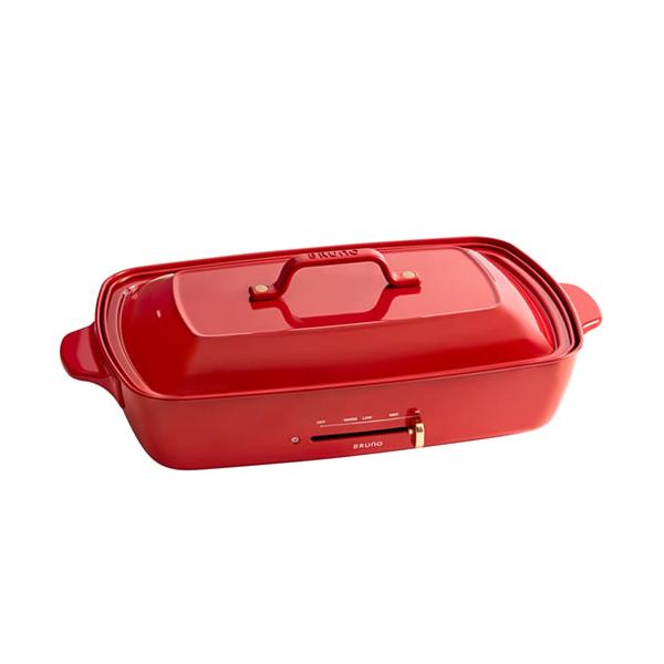 Y♦519 BRUNO ホットプレート(グランデ) BOE026-RD 未使用品 BOE026-RD ブルーノ ホットプレート グランデサイズ レッド : 日本橋