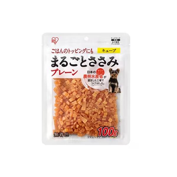 I-4967576709484 アイリスオーヤマ まるごとささみジャーキー キューブ プレーン 100g P-IJ-CV100