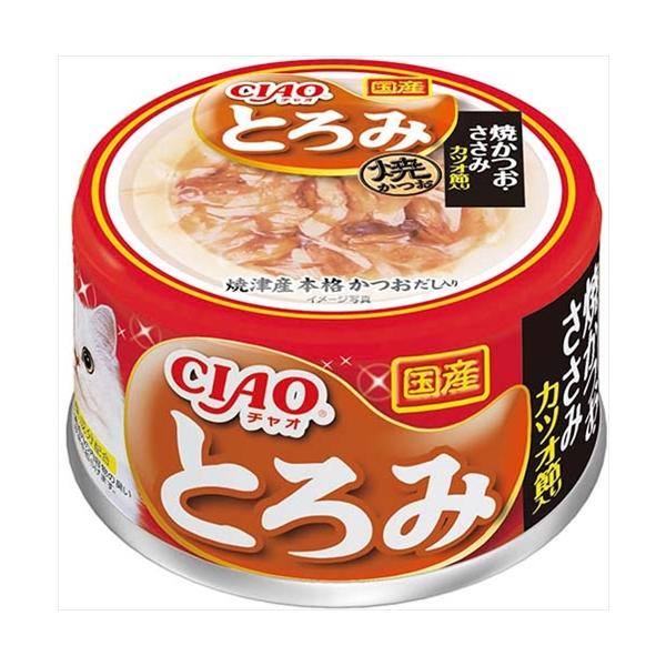 P-4901133061820 いなばペットフード CIAO とろみ 焼かつお ささみ カツオ節入り 80g