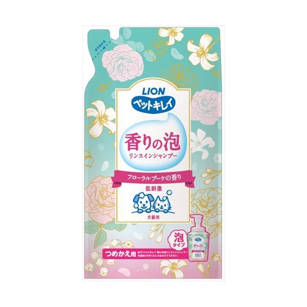 P-4903351009356 ライオンペット ペットキレイ 香りの泡リンスインシャンプー 犬猫用 フローラルブーケの香り つめかえ用 400ml