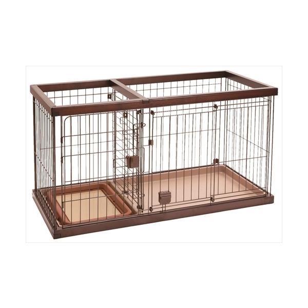 ・トイレと住居スペースを区切れるから、トイレの場所を覚えやすい！・住居側は横スライドドアで開閉がスムーズ。・トイレ側はドアが大きく開き、ワンちゃんの出入りやシーツ交換もラクラク！・ぴったりサイズのトイレトレー付き！・超小型犬向き。【ペット用...