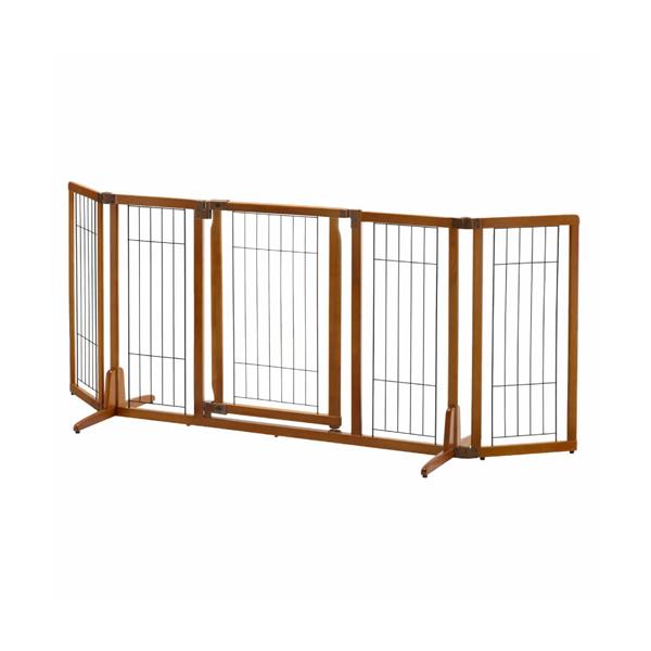 他サイト： P-4973655589915 リッチェル Richell 木製おくだけドア付ペットゲートH ワイド 超小型犬〜中型犬用の商品画像