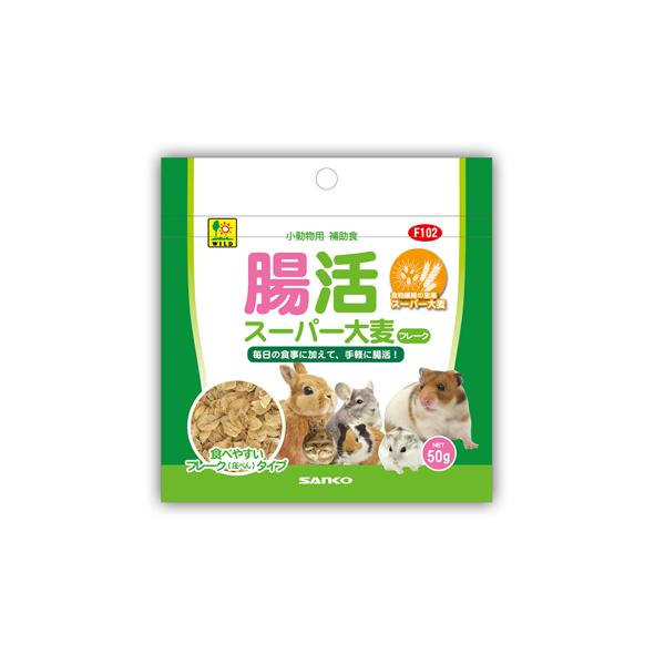 他サイト： P-4976285151026 三晃商会 腸活スーパー大麦 フレーク 50ｇ 小動物用 補助食の商品画像