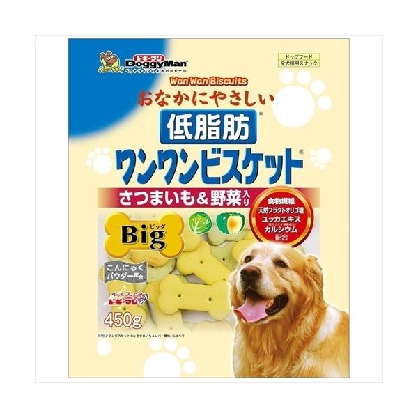 他サイト： P-4976555813395 ドギーマン  低脂肪ワンワンビスケットＢｉｇいも野菜４５０の商品画像