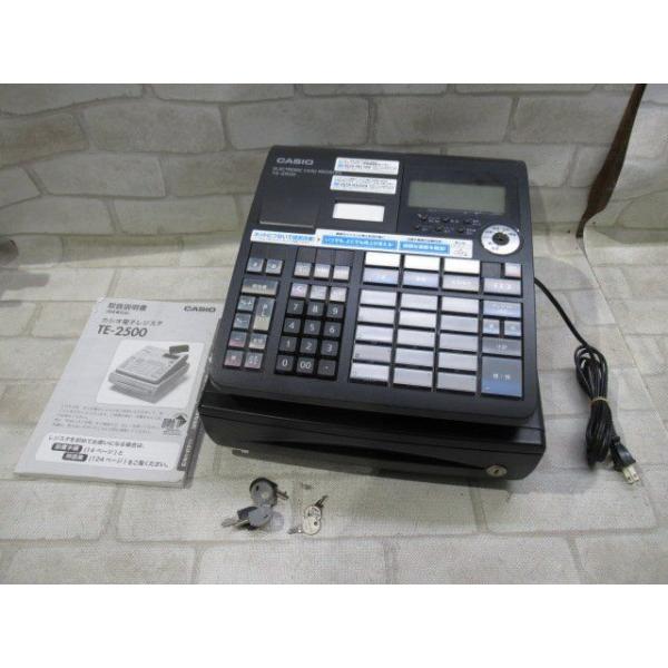 【中古】【取説/鍵付】 TE-2500 カシオ / CASIO レジスター 【ビジネスホン 業務用 電話機 本体】