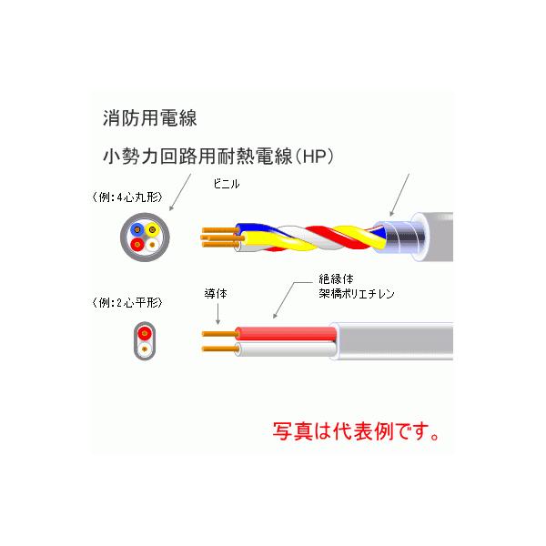 ◇冨士電線 HP1.2mm×2C 【平形 200m】HFA 消防用電線 小勢力回路用耐熱