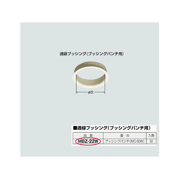 未来工業 MBZ-22W 【50個入り】 通線ブッシング（ブッシング