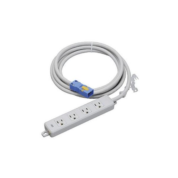 明工社【MR7704NT3】 横形OA用接地タップ4コ口 パイロットランプ