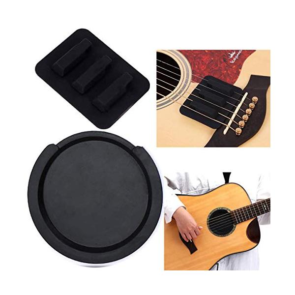 他サイト： Hng Kiang Hu ギター消音 サウンドホールカバー ギター 弱音器 ミュート 消音 フィードバック防止 夜間練習 2pcs 38/39 ギター適用の商品画像