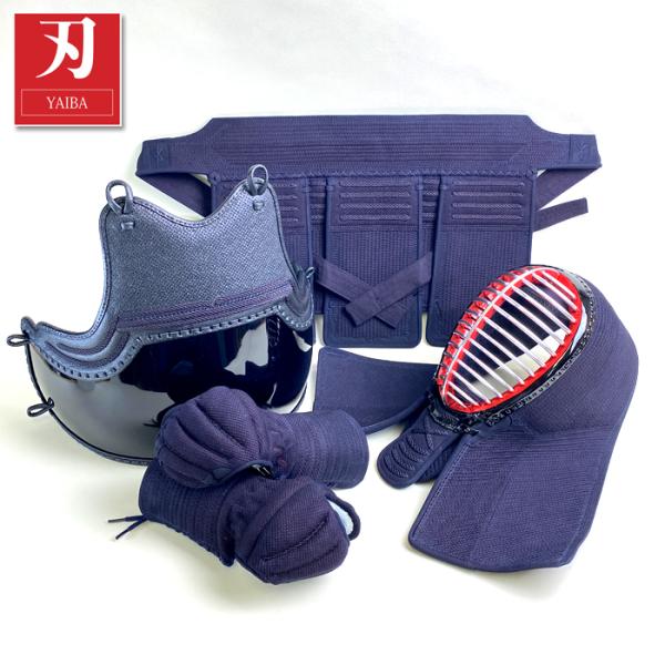 【 赤刃 】 剣道具 剣道防具 セット 軽量 実戦 織刺 7mm 4mm 織刺 紐付 刺繍ネーム付 Mサイズ Lサイズ 剣道 kendo 面 小手 垂 一式セット yaiba やいば