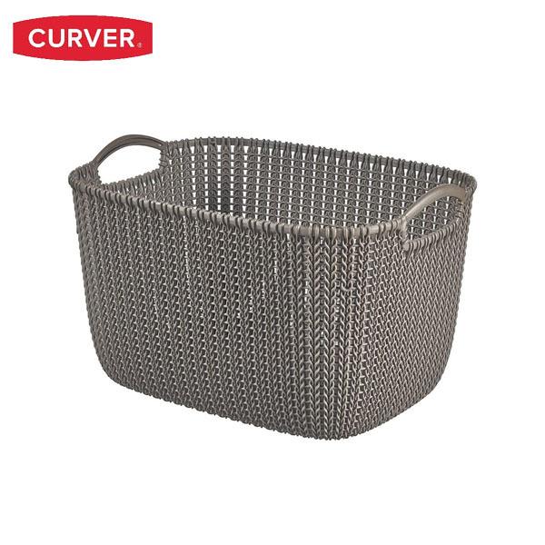 CURVER ニットスクエアバスケット 19L ブラウン CV-103 カーバー 茶))