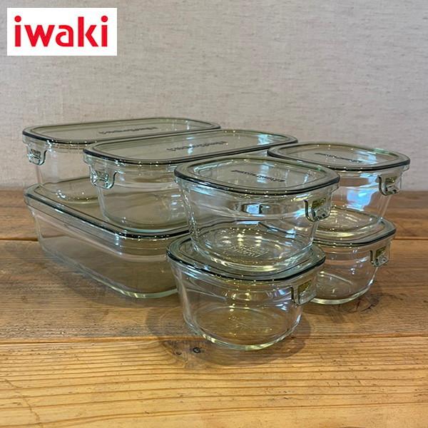 iwaki パック&レンジ システムセット オリーブグリーン 7点 iwaki パック&レンジ システムセット オリーブグリーン 7点