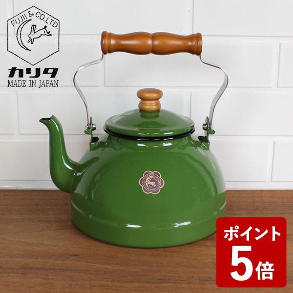 特約店限定 月兎印×カリタ コラボカラー ケトル 2.2L オリーブグリーン やかん 野田琺瑯 ホー...