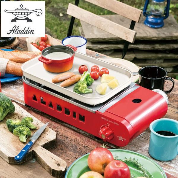 センゴクアラジン ポータブルガスグリル たこ焼きプレート付