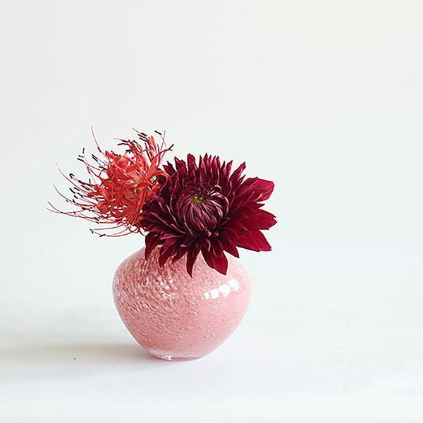 FOYER DGガラスキュルット ピンク 10×9.5 花瓶 2c00023PK FOYER DGガラスキュルット ピンク 10×9.5 花瓶 2c00023PK