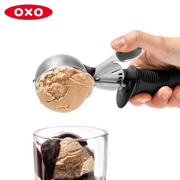 OXO オクソー レバー式アイスクリームスクープ アイスクリームディッシャー ステンレススクープ