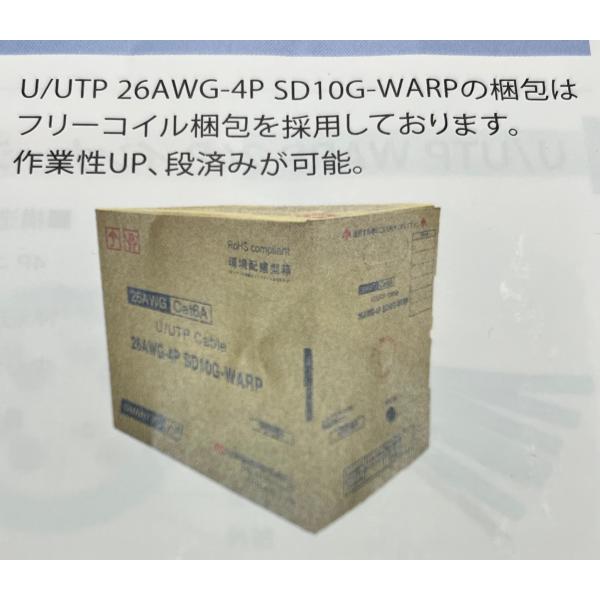 26AWG-4P SD10G-WARP 「AWG26(0.4mm) U/UTP単線」300ｍ