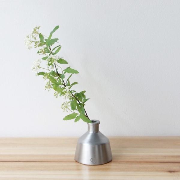 一輪挿し 花瓶 フラワーベース アルミ 小さい おしゃれ Alx Vase Kaku
