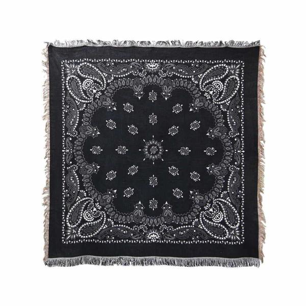 バンダナ スローケット ペイズリー Bandana Throwket Paisley Black