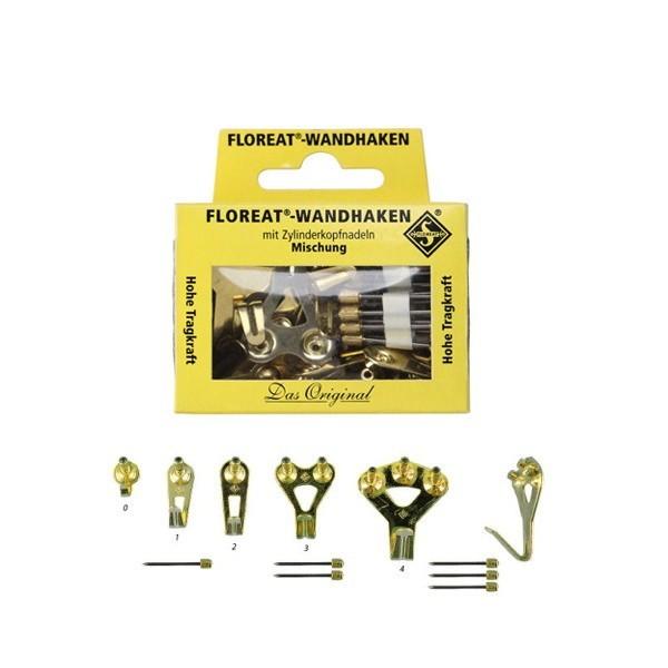 ドイツのFLOREAT（フロリート）社製のウォールフック。アンティークフレームなどをディスプレイする際に使用すれば、インテリアに馴染む雰囲気のある空間にしてくれます。ウォールフックの穴に常に最適な角度（30度）に正確に釘を打ち込むことが可能...