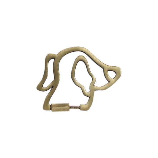メタル アウトライン カラビナ Metal Outline Carabiner Dog ドッグ キーホルダー キー リング 犬