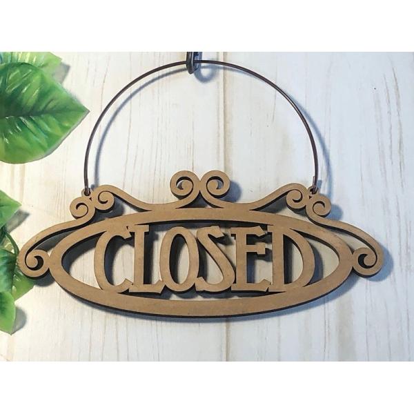 nhCh ؐTCv[guCLOSED N[Yv AeB[N CeA Ǌ| MDF G 8.5cm×20cm 6mm