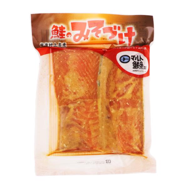 内容量：4切入原材料：秋鮭(北海道産)、味噌、砂糖、酒、調味料(アミノ酸等)、原材料の一部に大豆などを含む賞味期限：商品に記載。製造日より365日。保存方法：要冷凍。-18℃以下で保存してください。解凍後は冷蔵庫で保存し、お早めにお召し上が...