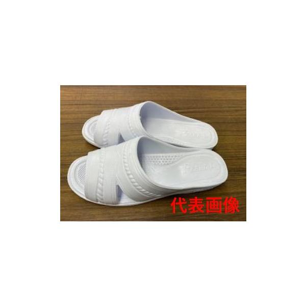 パール印 一体成型サンダル ゴムサンダル 紳士No.180 Mサイズ（ 約25.5cm）白 1足
