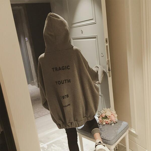 トレーナー パーカー レディース 裏起毛 トップス ロゴ ブランド ワンピース ビッグシルエットカットソー 大きめ フード 宅配便 11月日から30日入荷予定 C Aultop 2 N Mart 通販 Yahoo ショッピング