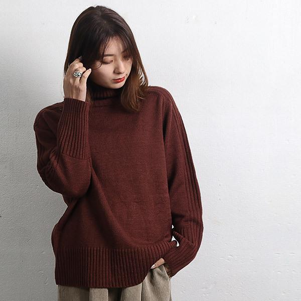 ニット レディース トップス ハイネック リブニット セーター 秋冬 ゆったり タートルネック おしゃれ宅配便送料無料 C Aultop 331 N Mart 通販 Yahoo ショッピング