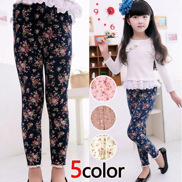 レース花柄キッズズボン フラワーボトムス 子ども服春夏秋 メール便のみ送料無料2 C Klpts 033 N Mart 通販 Yahoo ショッピング