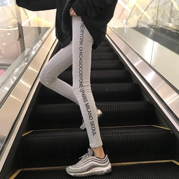 リブ レギンス レディース パンツ コーデ スキニー おしゃれ 綿 スポーツ ライン スパッツ ロゴ 30代 40代 50代メール便のみ送料無料2 C Lg 013 N Mart 通販 Yahoo ショッピング