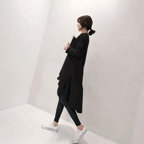 ワンピース カットソー Tシャツ スリット レディース トップス スプリング きれいめ カジュアル 春 春物 メール便のみ送料無料2 C Ltop 2 N Mart 通販 Yahoo ショッピング