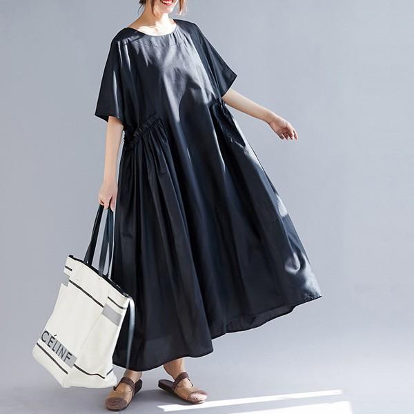 ワンピース レディース マキシワンピース ゆったり 大きいサイズ 体型カバー 着痩せ 春 夏 30代 40代 メール便のみ送料無料2 5月日から31日入荷予定 C Ltop 321 N Mart 通販 Yahoo ショッピング