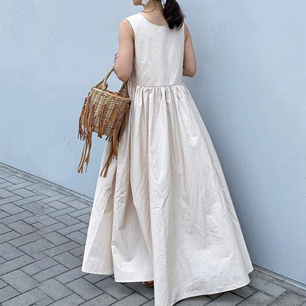 ワンピース マキシ丈 レディース ロング ゆったり ノースリーブ Vネック きれいめ 楽ちん 30代 40代 春 夏 メール便のみ送料無料2 6月10日から日入荷予定 C Ltop 356 N Mart 通販 Yahoo ショッピング