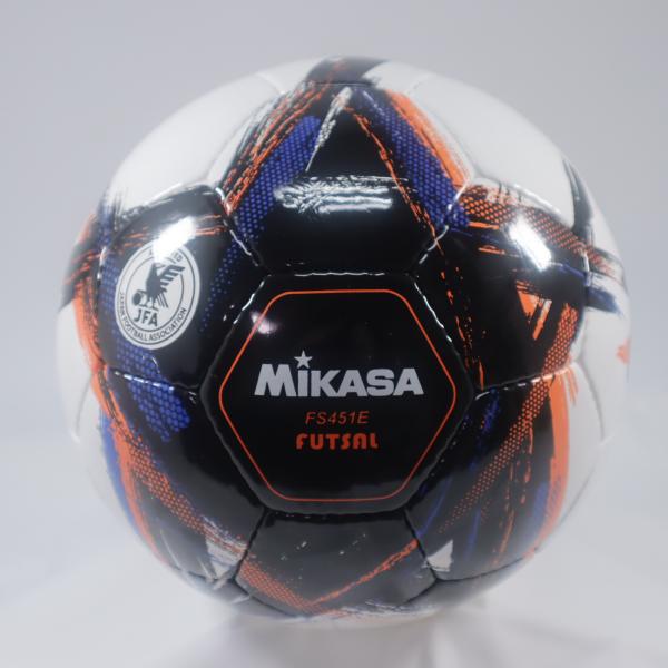 ミカサの新デザインフットサルボール 日本フットサル連盟試合球。日本サッカー協会検定球。 素材:人工皮革 用途(コートサーフェス):インドア 号数:4号球 製法:手縫い 種別:JFA検定球 対象:中学生〜一般 生産国:パキスタン