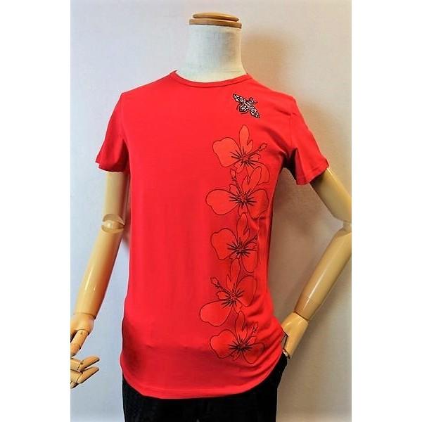 セール35％OFF USUALIS ウザリス 半袖Tシャツ レッド 春夏 