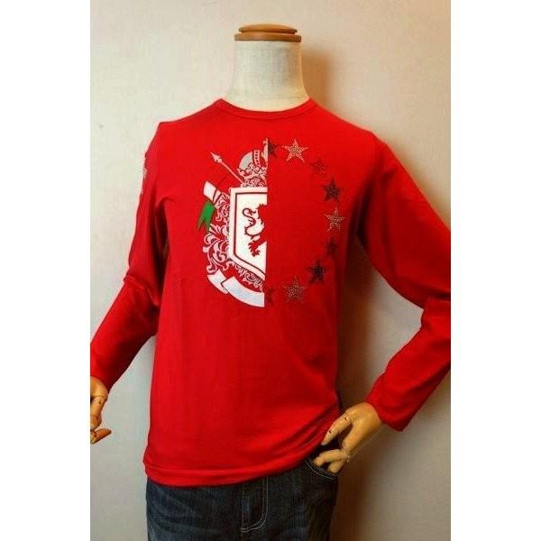 セール35％OFF USUALIS ウザリス ロングTシャツ レッド 秋冬 