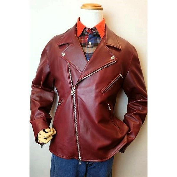【美品】⭐︎Laura Felice レザージャケット 48 ラウラ ラウラフェリーチェ ライダースジャケット ワイン 秋冬新作