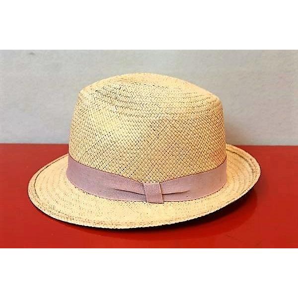 テシ Tesi パナマ帽 ピンク イタリア製 インポート 中折れハット
