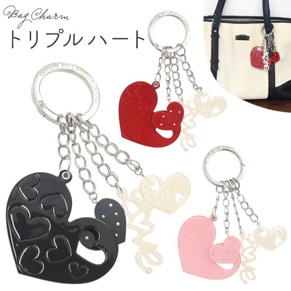 アクリルチャーム ディズィー バッグチャーム トリプルハート LOVE バレンタイン キーリング